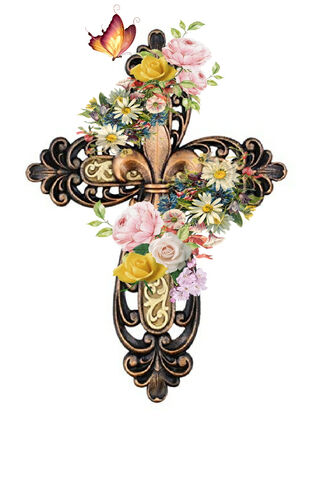 Floral Elegance: A Cross of Beauty 🌸✝️