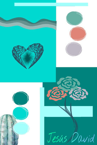 Heartfelt Geometry: A Splash of Color