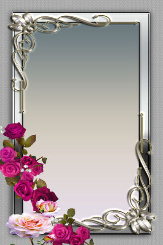 Elegant Reflections: A Floral Embrace