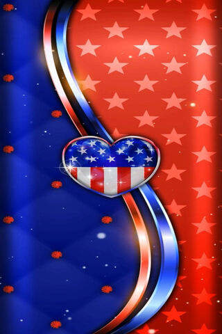 Patriotic Love: USA Heart