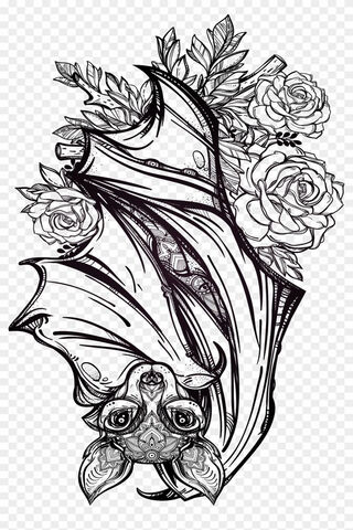 Bat With Roses