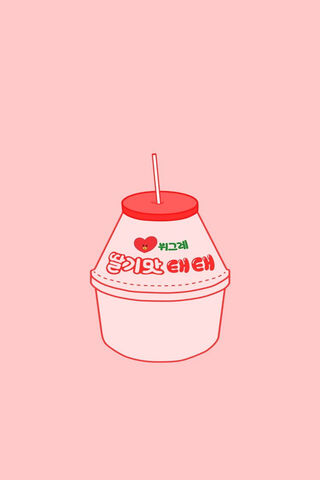 Strawberry Milk Wallpaper  Download to your mobile from PHONEKY