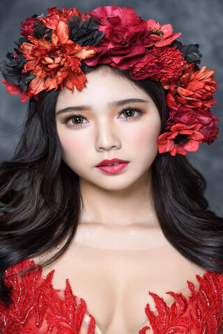 Radiant Elegance in Crimson 🌹✨