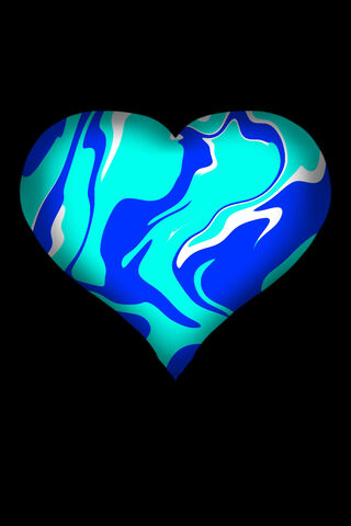 Ocean's Embrace: The Blue Marble Heart 🌊💙