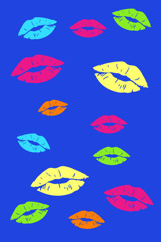Vibrant Expressions: A Kiss of Color
