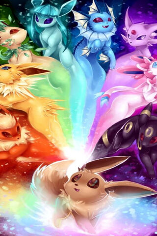 Eevee's Colorful Transformations 🌈✨