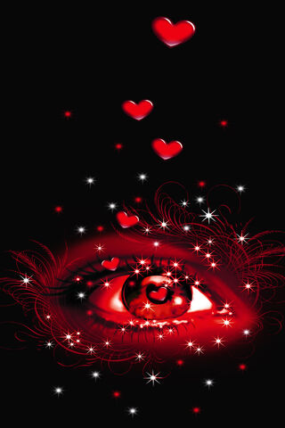 Heartfelt Gaze: A Love Story in Red ❤️👁️