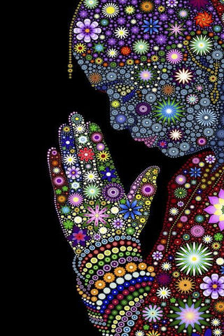 Floral Serenity: The Art of Namaste 🌸🙏