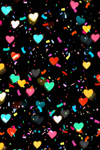 Colorful Celebration: Heartfelt Confetti 🎉❤️