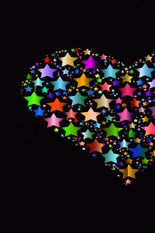 Starry Love: A Colorful Heart of Dreams 🌈💖