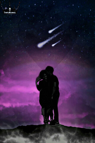 Cosmic Embrace: A Kiss Under the Stars 🌌💫