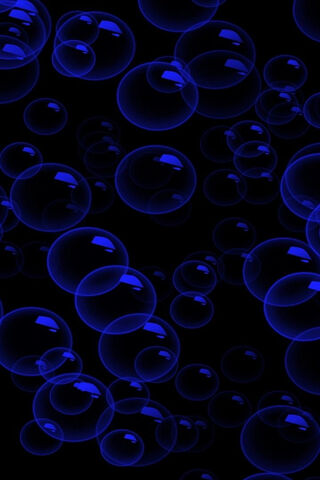 Mystical Blue Bubbles: A Dance of Light