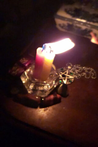 Mystical Glow: A Candle Spell in Action ✨🕯️