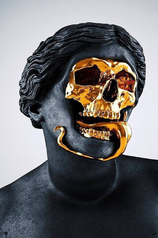 Gilded Echoes: The Golden Skull