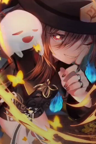 Whispers of the Afterlife: Hu Tao's Enigmatic Charm 🌙👻