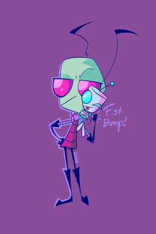 Zim and Gir: The Ultimate Fist Bump! 🤜🤛