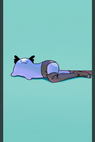 Chillin' Axolotl in Style! 🐾✨