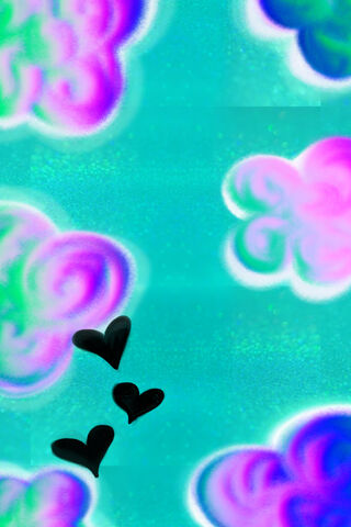 Dreamy Aqua Skies 🌈☁️