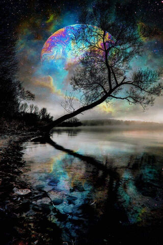 Cosmic Serenity: A Dreamy Landscape