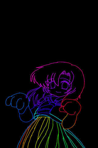 Neon Dreams: Rena Ryuugu in Color 🌈✨