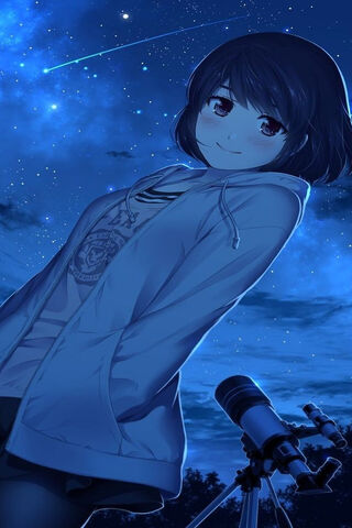 Stargazing Dreams: Rui Tachibana Under the Night Sky 🌌✨