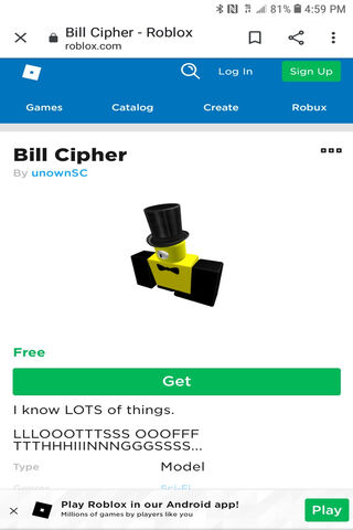 Mystical Bill Cipher in Roblox 🌟