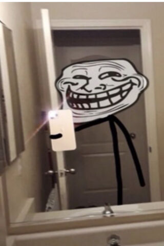 The Mischievous Reflection of Trollface 😄🪞