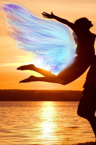 Wings of Freedom: Embracing the Sunset 🌅✨