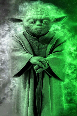 Mystical Green Guardian: Yoda in Genshin Style 🌌✨