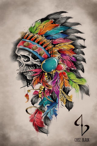 Vibrant Spirit: The Indian Skull