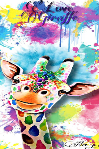 Colorful Giraffe Delight 🌈🦒