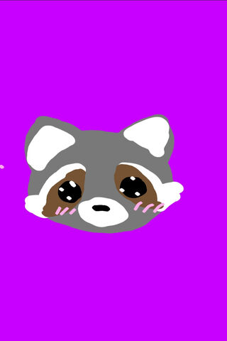 Adorable Kawaii Raccoon Peeking Out! 🦝💖
