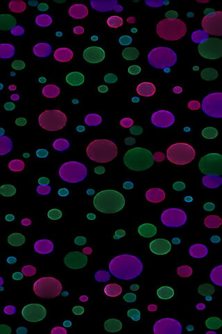 Vibrant Night: A Dance of Neon Dots