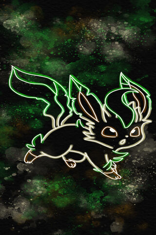 Glowing in the Dark: Neon Leafeon 🌿✨