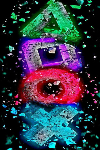 Shattered Gaming Icons: A Colorful Explosion! 🎮💥