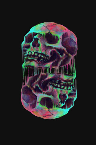 Neon Nightmares: The Duality of the Skull 💀✨