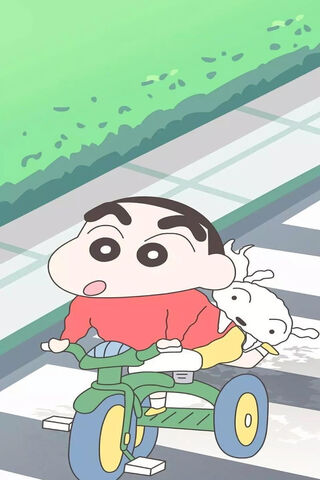 Shinchan's Wild Ride! 🚴 💨