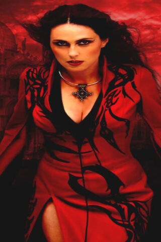 Mystical Elegance: The Enchantress in Red