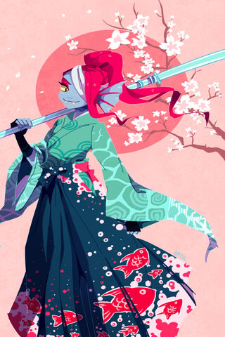 Undyne's Elegant Embrace of Tradition 🌸⚔️