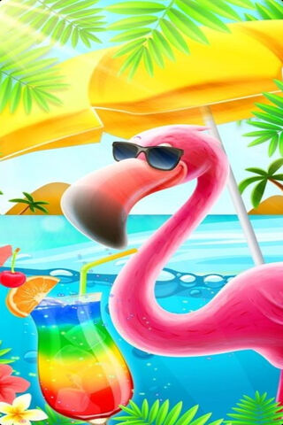 Chillin' with the Flamingo 🌴🍹