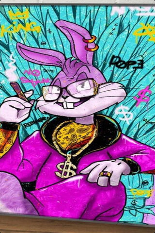 Vibrant Vibes: The Magenta Bunny