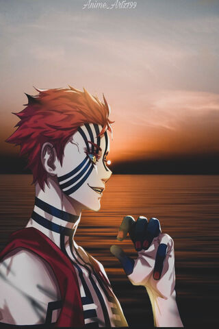 Akaza: The Fiery Demon of the Sunset 🌅🔥