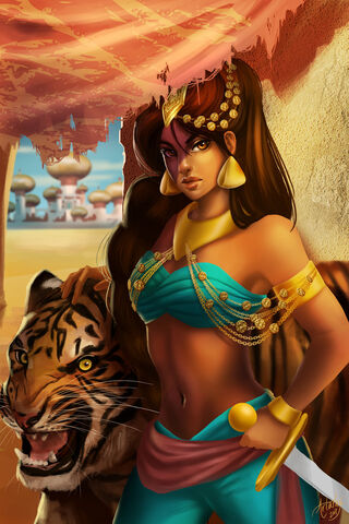 Jasmine's Bold Adventure in Agrabah 🌟🐅