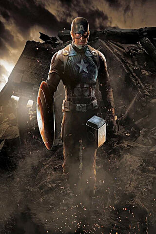 Heroic Stand: Captain America in Action! 🛡️✨