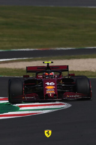 Speeding into Victory: Charles Leclerc's Ferrari in Action! 🏎️💨
