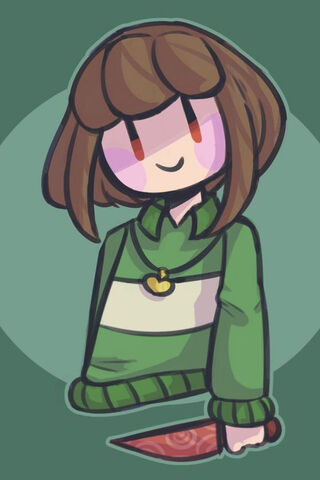 Chara's Mischievous Smile 🍏🔪