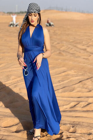 Desert Elegance: Deepali's Blue Oasis 🌵💙