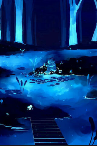 Frisk's Tranquil Reflection 🌌✨