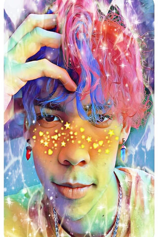 Cosmic Vibes: A Colorful Selfie 🌈✨
