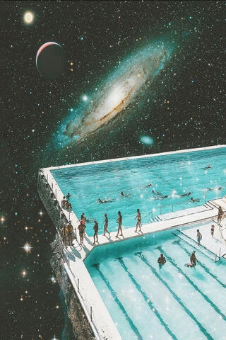 Cosmic Oasis: A Swim Among the Stars 🌌🏊 